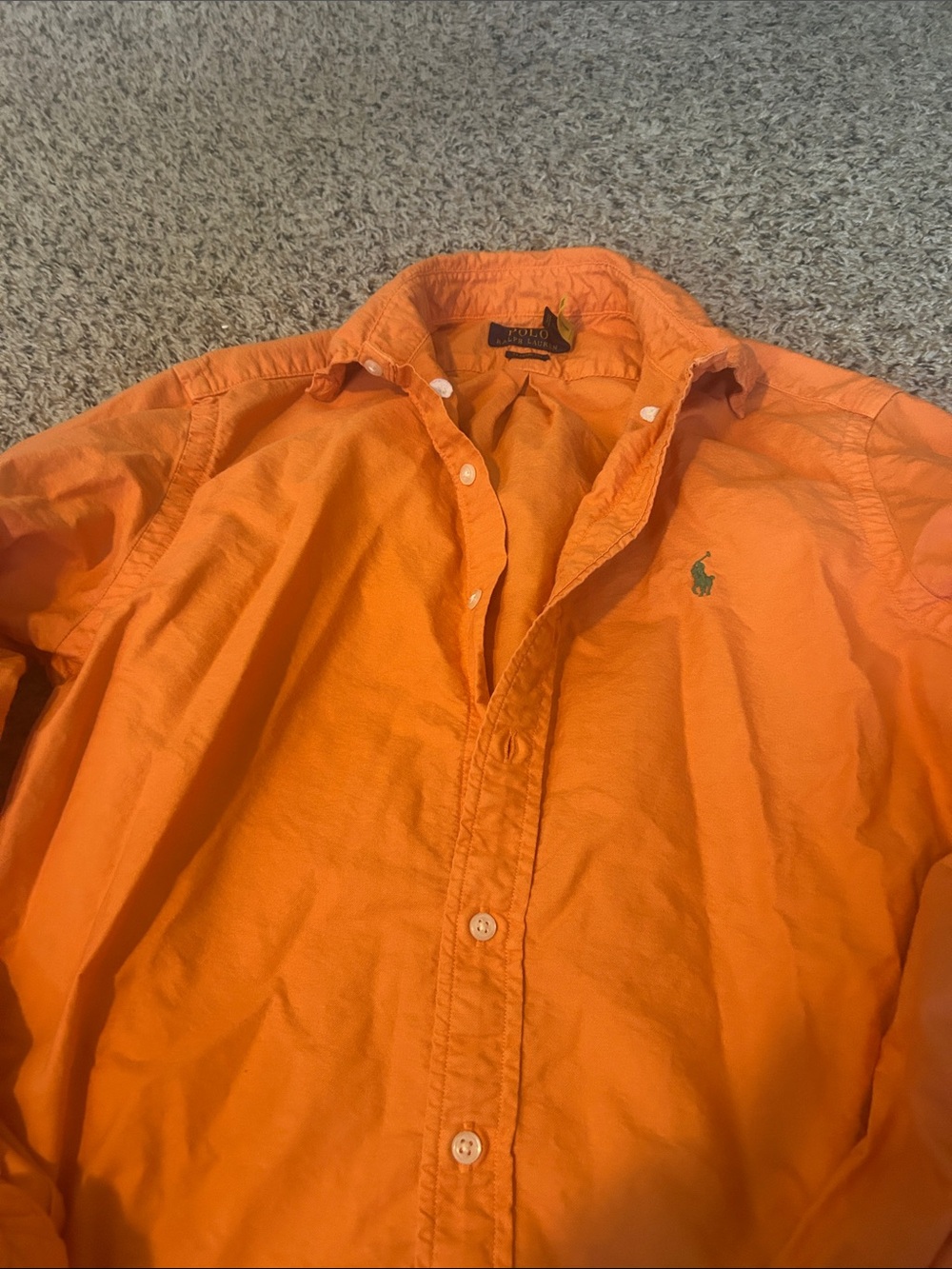 Polo by Ralph Lauren Bright Orange Button-Down Shirt
